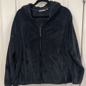 Black zip up hoody with pockets light weight jacket